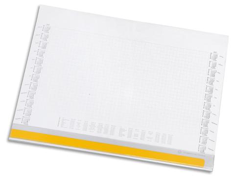 Self-adhesive cover strip for desk pads 