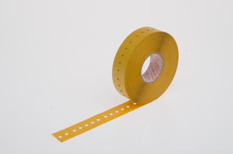 radial tape connector, self-adhesive foil, 16 x 63 mm, tranparent 